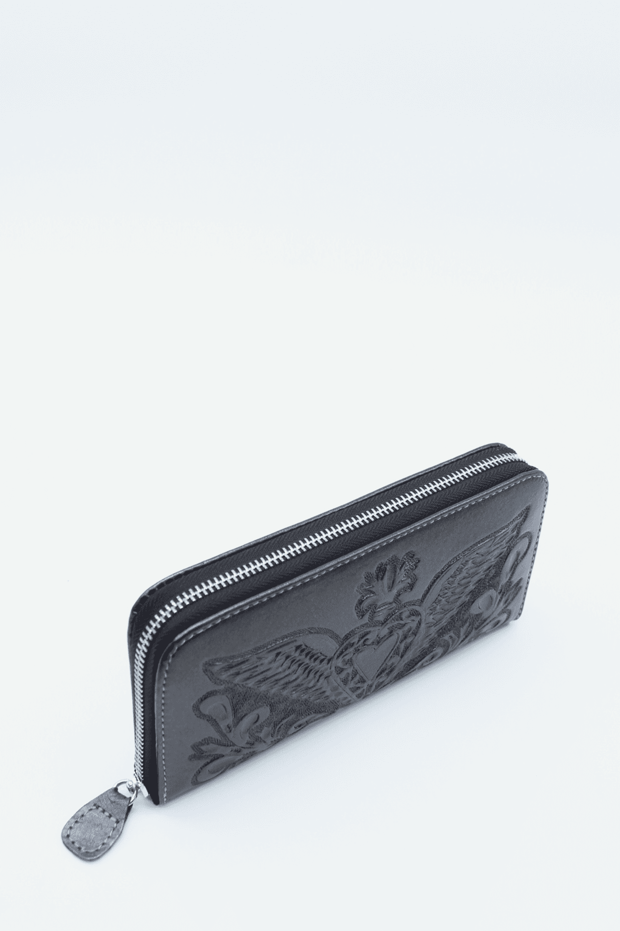 Mexican Heart Wallet - Black Silver