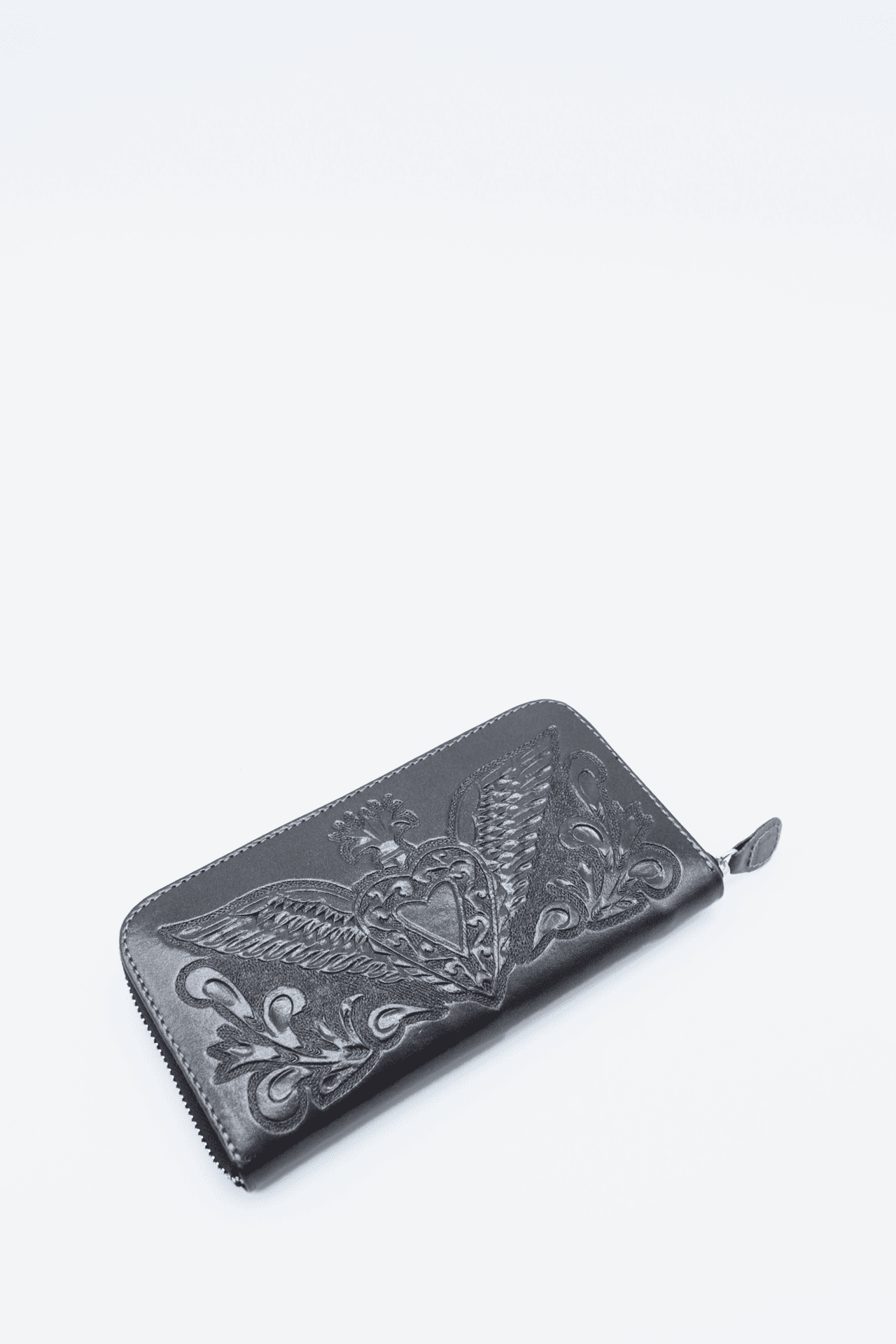 Mexican Heart Wallet - Black Silver