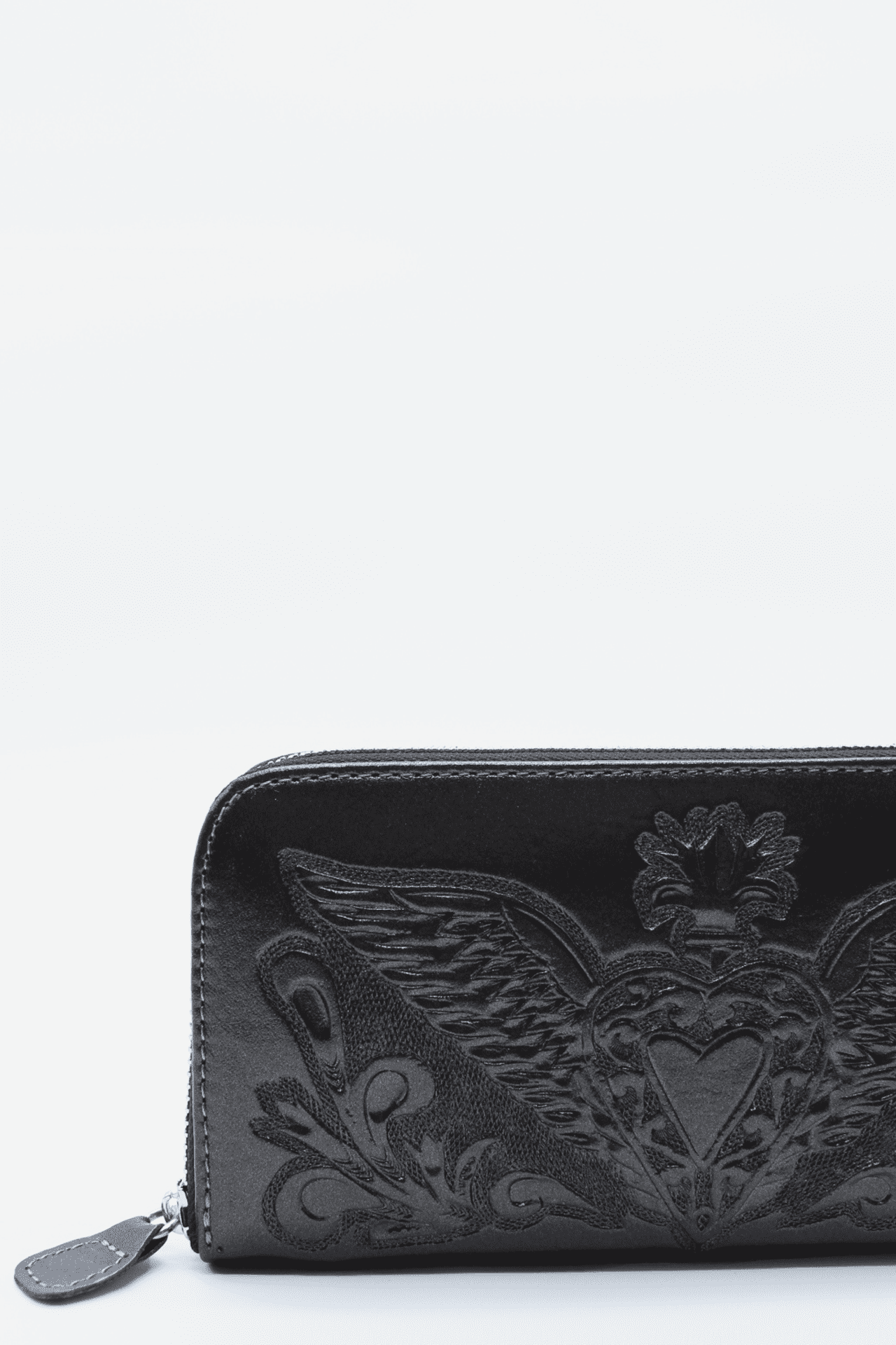 Mexican Heart Wallet - Black Silver